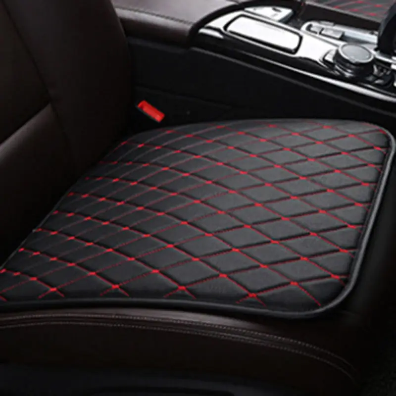Black Red 50*52 см, чехол для сиденья автомобиля, четыре сезона, передняя хлопковая Подушка, дышащий протектор, коврик для интерьера, автомобильные аксессуары, универсальный - Название цвета: Black Red