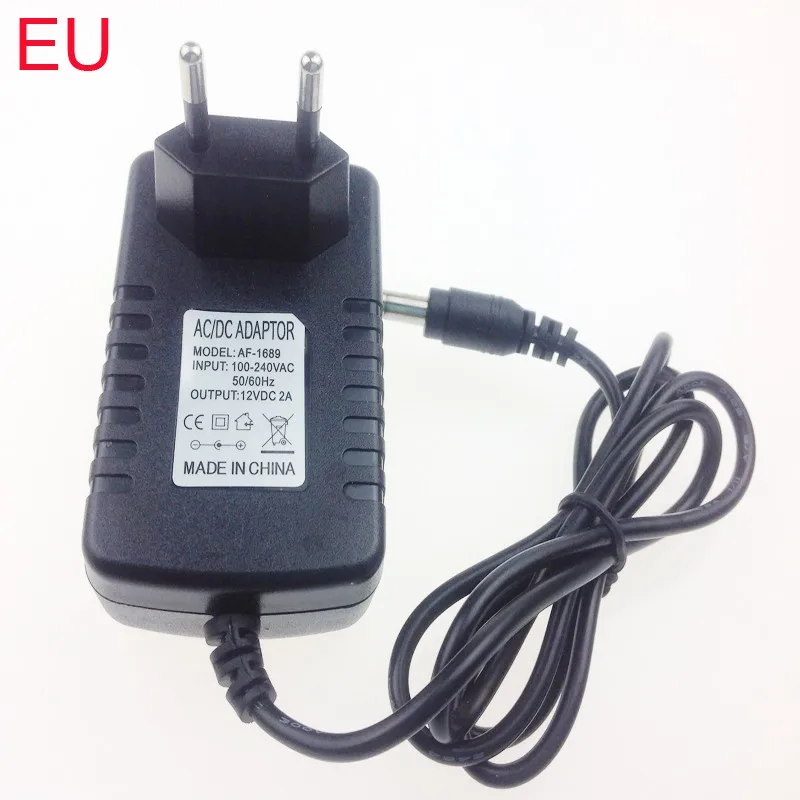 AC 100 240V US EU UK вилка для DC 12V 2A 24W адаптер питания зарядное устройство светодиодных