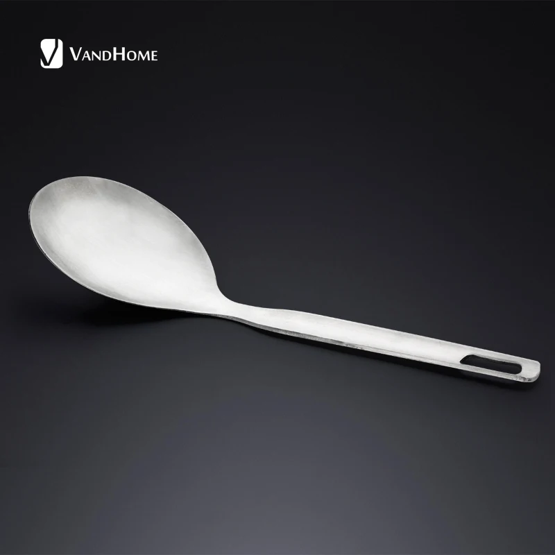 VamdHome китайский рисовый Совок кухонная посуда из нержавеющей стали рисовая ложка с длинной ручкой многоразовая сервировочная ложка суповый половник