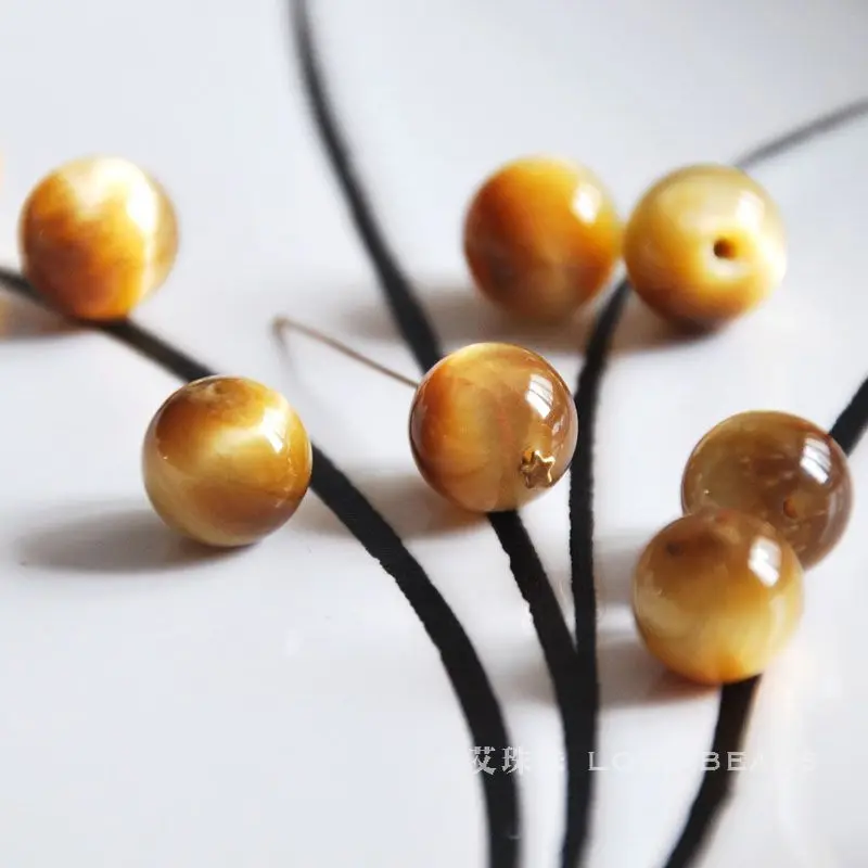 Круглые бусины золотого тигрового глаза 10 шт./лот 6 мм 12 | Украшения и аксессуары