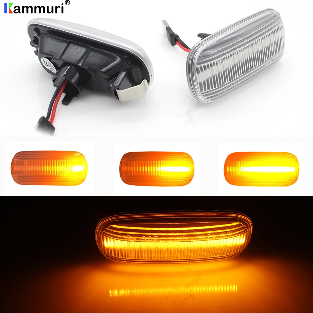 2 шт. светодиодный динамический Боковой габаритный фонарь светильник сигнала