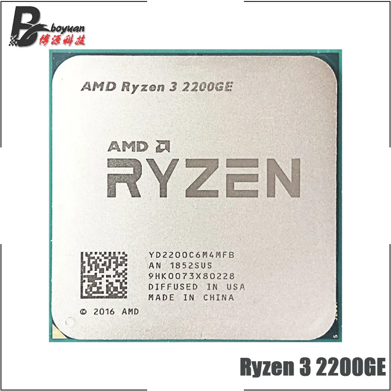 Четырехъядерный процессор AMD Ryzen 3 2200GE R3 2 ГГц с четырехъядерным процессором