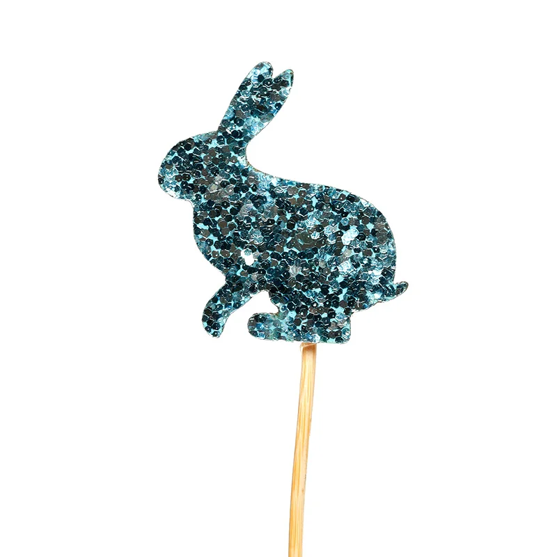 12 шт./лот Блестящий кекс кролик торт Топпер десерт украшение Пасхальная