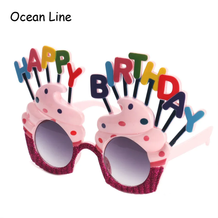 Карнавальные очки для дня рождения в виде двух порций мороженого с надписью.|glasses