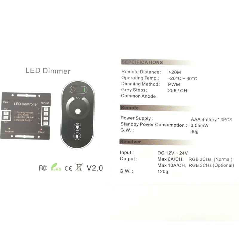SMD 5630 светодиодные ленты затемнения комплект 5 м 10 15 6AX3CH сенсорный Переключатель 110/220 В до 12 адаптер