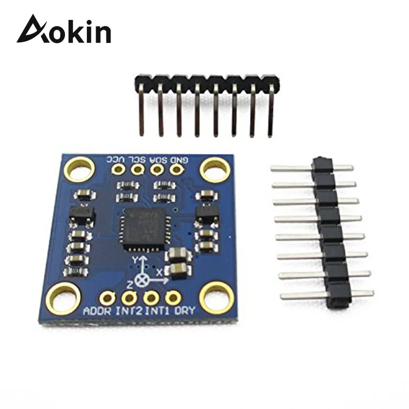 Aokin LSM303DLH 3 осевой компас электронный модульный датчик ускорения DC 5V|Аксессуары