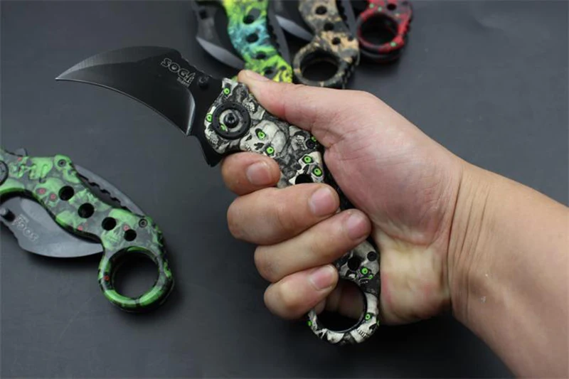 Портативный карманный складной нож керамбитовый охотничий кемпинг тактический