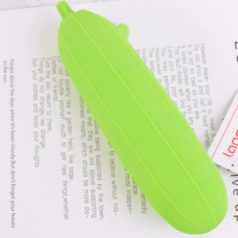 1 шт. Loofah кукуруза стиль пенал морковь квадратный большой Карандаш Чехол силиконовые канцелярские принадлежности мешок детский подарок Офисные поставки