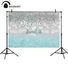 Allenjoy сладкий 16 фон для фотосъемки день рождения Серебряный Синий блестящий вечерние фон фотобудка для фотосессии Декор ткань Новинка