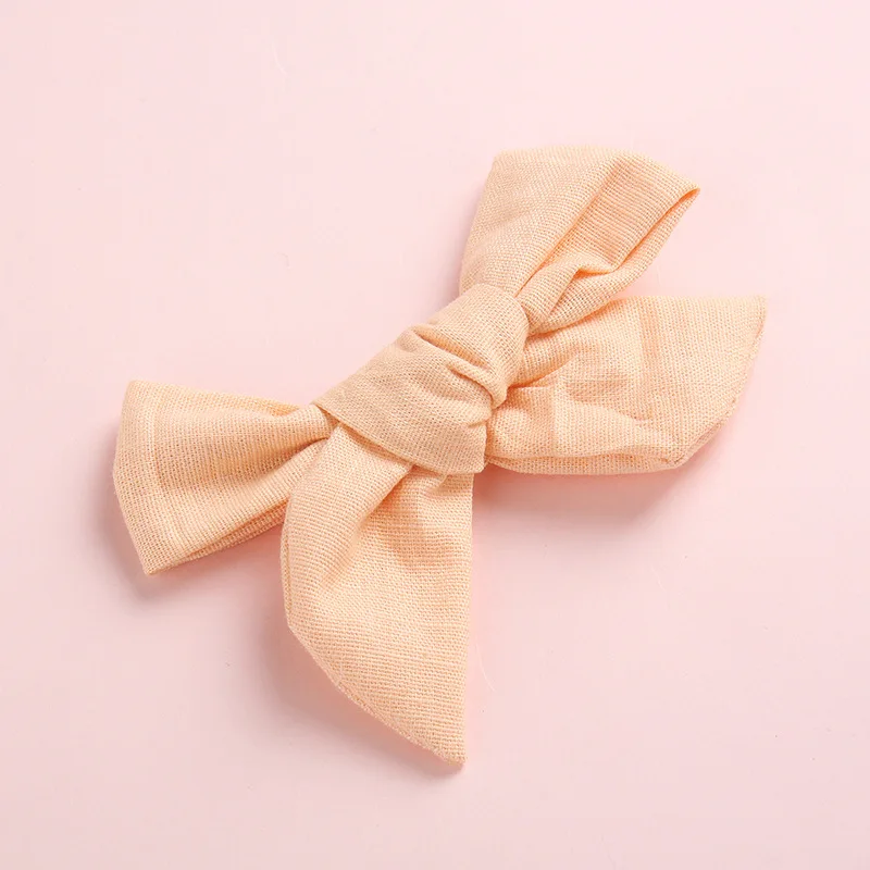 Khaki with hair clip Весенне-летние заколки для волос или повязки на голову, украшенные цветами и бантом, Школьный бант для волос для девочек, заколки для девочек, аксессуары для волос, реквизит для фотосессии - Цвет: Khaki with hair clip
