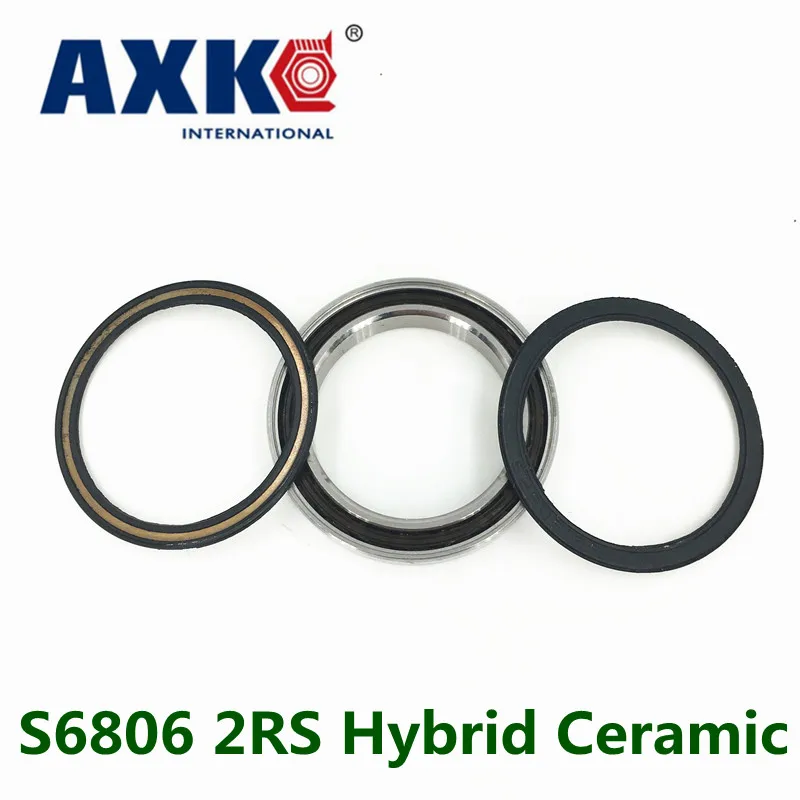 

2 шт. Бесплатная доставка S6806-2RS S6806 нержавеющая сталь гибридные керамические подшипники 30x42x7 мм велосипед каретка запасные част для BB30