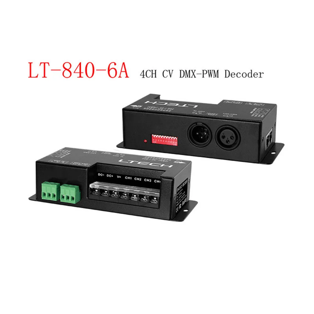 LTECH LT 840 6A 4CH CV DMX PWM декодер входное напряжение 5 24Vdc|Контролеры RGB| |
