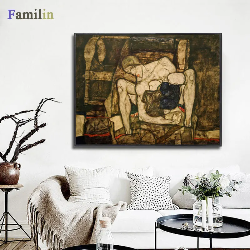 Эскиз фигуры Egon Schiele рисунок на холсте постер настенные картины для гостиной