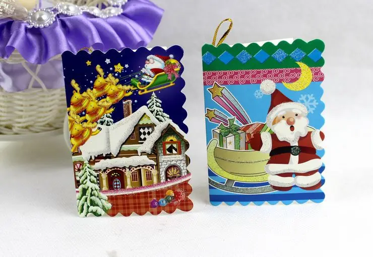 50 шт. подвеска карточка для рождественской елки|shaped postcards|christmas wishes cardscard postcard |