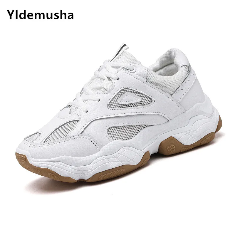 Women Chunky Sneakers 2019 Summer Fashion Platform Mesh Shoes Lace Up Vulcanize Womens Female Trainers Casual | Обувь