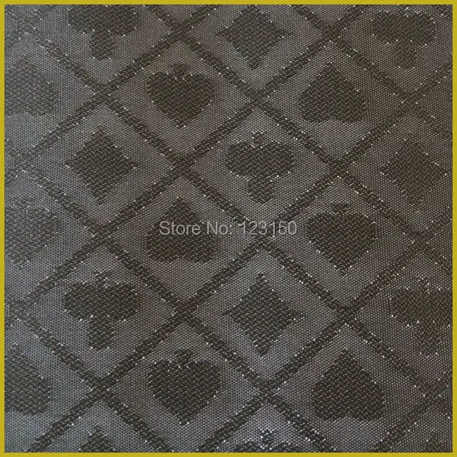 Двухцветная ткань для покерного стола FT 02 новый дизайн черная и серебристая