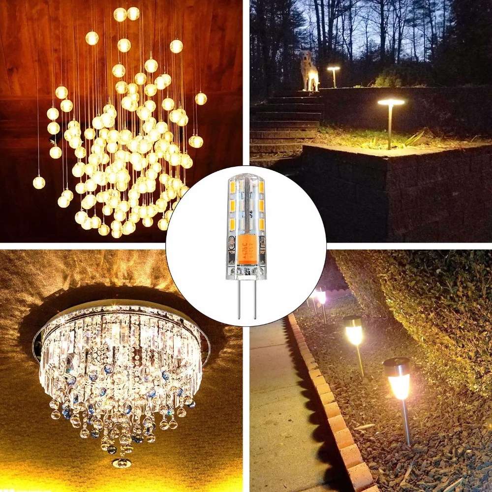 10pcs G4 Base 24 LED Light Bulb Lamp 1.5 Watt AC DC 12V/10-20V Non-dimmable Equivalent to 10W T3 Halogen Track Replac ST134 | Лампы и