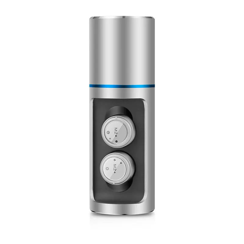 Silver Беспроводной 5,0 Bluetooth гарнитура IPX5 Водонепроницаемый наушники-вкладыши TWS стерео спортивные Eaphones с загрузочной чехол для samsung Xiaomi Iphone - Цвет: Silver