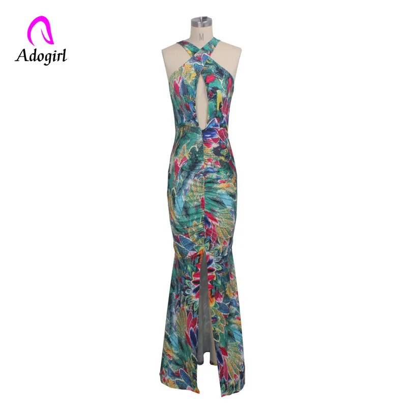 Off Shoulder Floor Length Dress Evening Tunic Party Dresses Vintage Sexy Backless Halter Neck Flower Maxi Robe Femme Plus Size | Женская