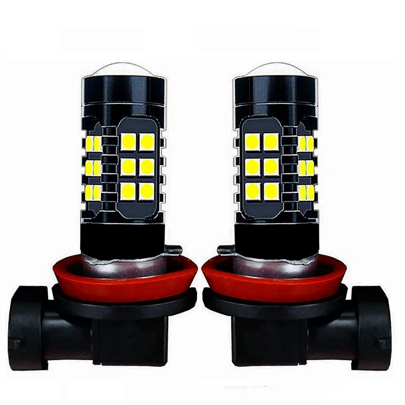 2 шт. H8 H11 светодиодный HB4 9006 H9 Противотуманные фары лампа 27 SMD 3030 1200LM 6000K белый