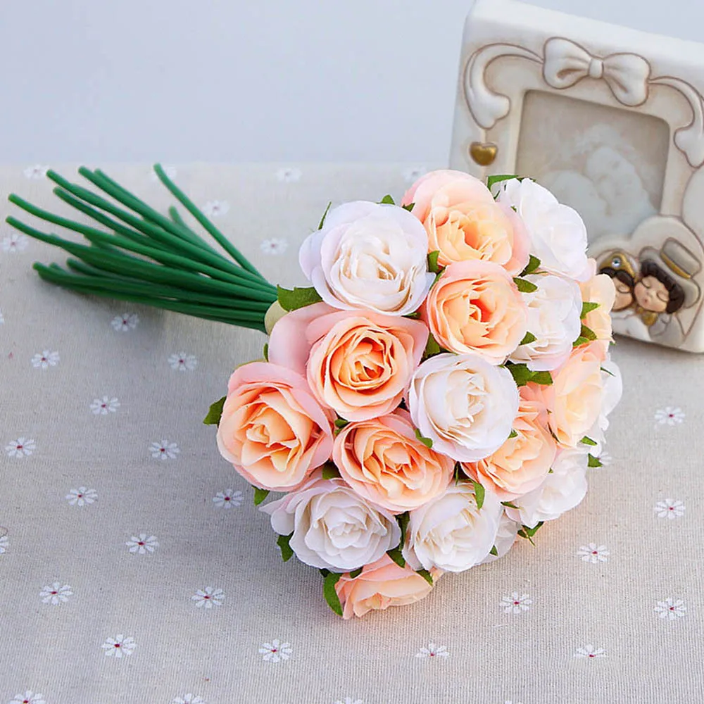 20 шт ветки Искусственные цветы винтажные европейские пионы Свадебные шелковые