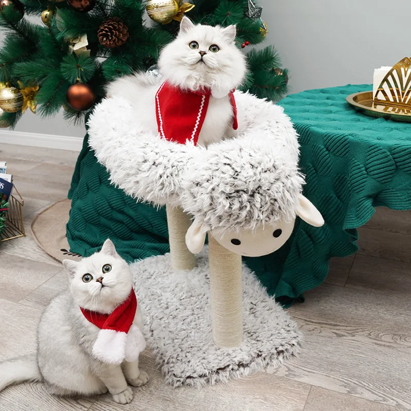 Полка для кошки собака Милая кошка кровать домик палатки для кошки оконный гамак теплый дом лампа форма кошка дерево
