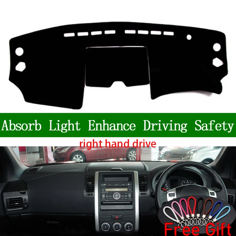 

For Nissan X-Trail X Trail T31 2008 2009 2010 2011 2012 2013 Right Hand Dashboard Cover Car Stickers Dash Interior Accessories