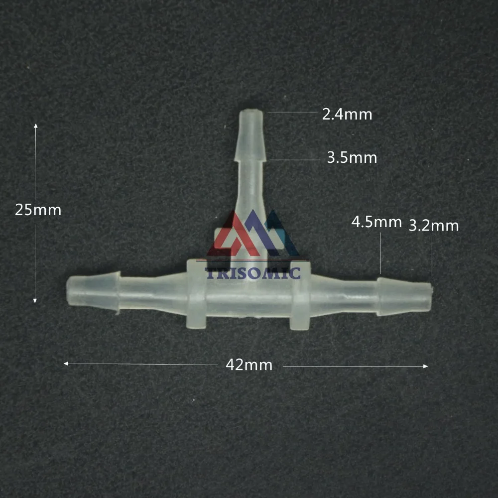 Т образный редукторный Соединитель 3 мм * 2 Столярный материал полипропиленовый