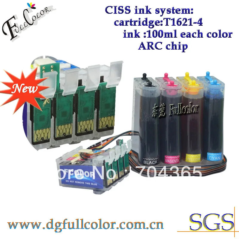 

Free Shipping Refill T1621 CISS Ink System For WF-2010W Inkjet Printer With Sublimation Inks.