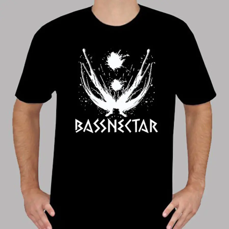 2018 новые модные Bassnectar Логотип электронная музыка Для мужчин черный футболка