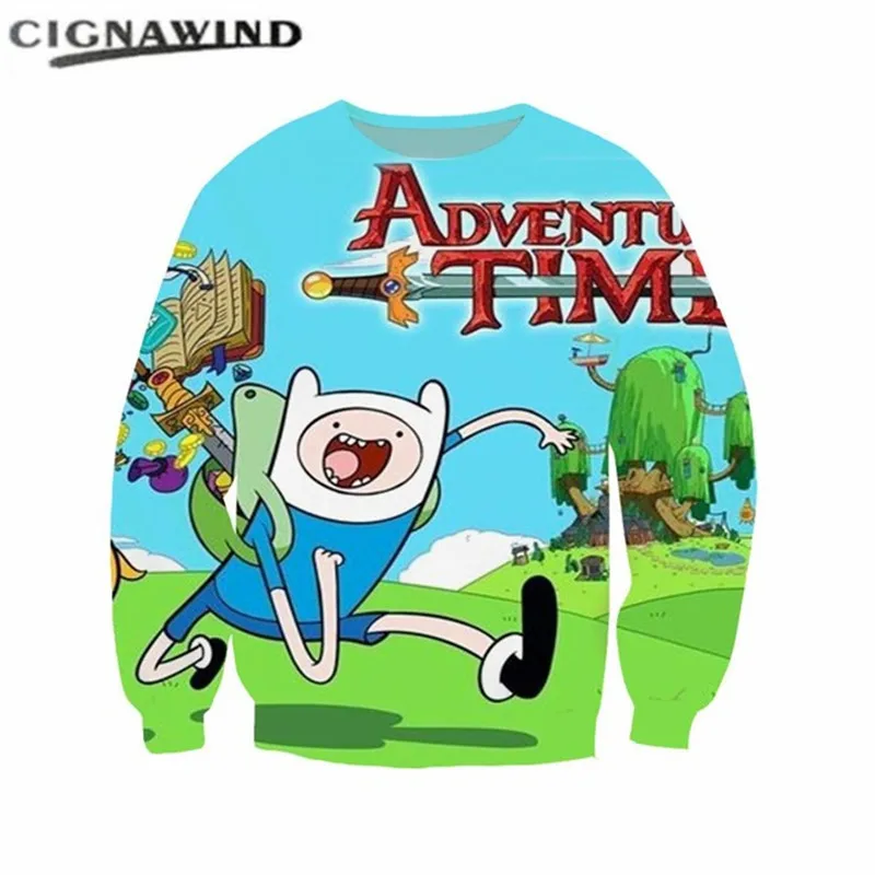 Классический мультфильм Приключения серии времени 3D печать ЛЮБИМЫЕ толстовки