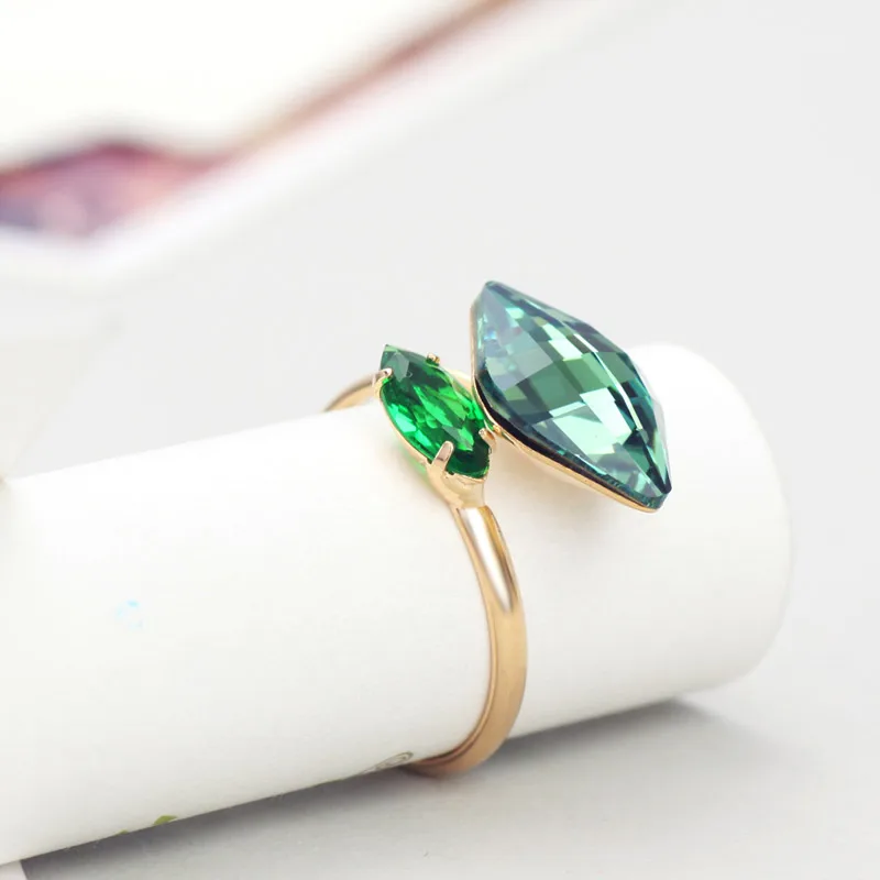 Neoglory австрийский кристалл регулируемое кольцо на палец очаровательные кольца