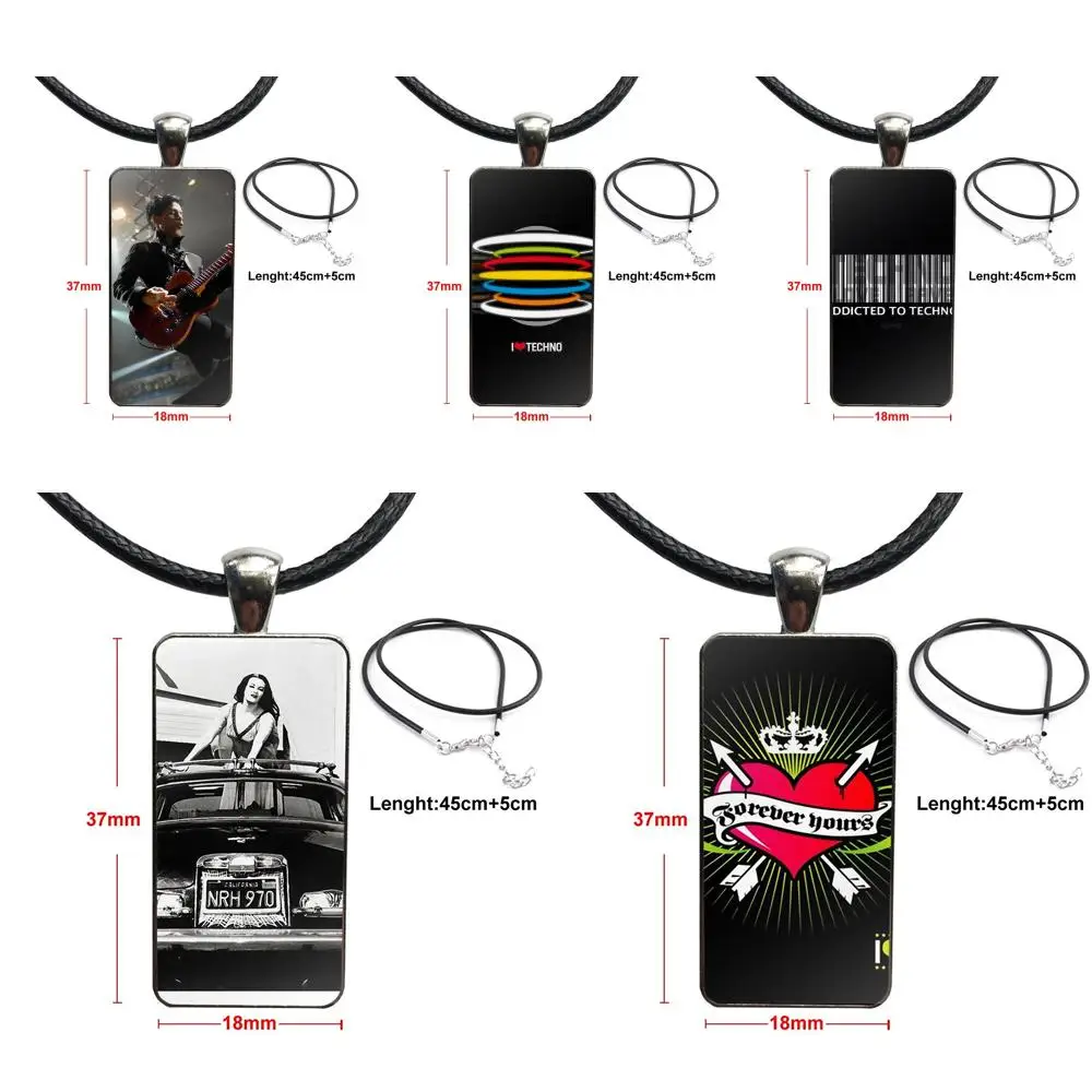 I Love Techno бижутерия со стеклянными кабошонами цвет нержавеющей стали с колье