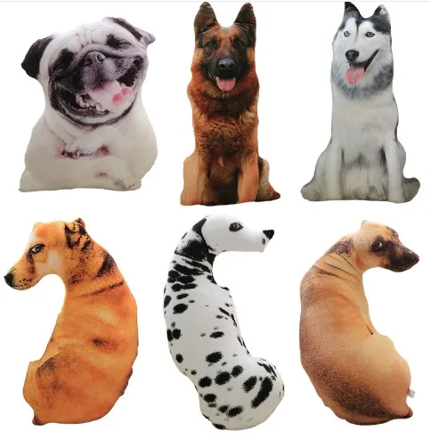 CAMMITEVER 50cm Cute Simulation Dog Plush Toy 3D Printing Stuffed Animal Dog Home Decor Cartoon Sofa Toys Sleeping Pillow Plush