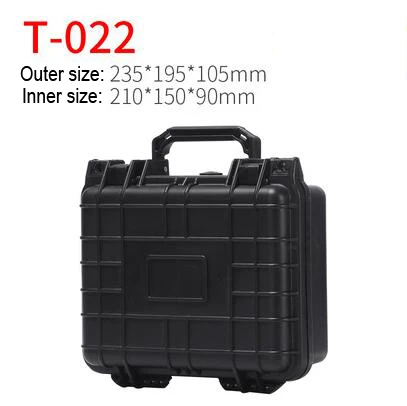 235x195x105mm T-022 Чехол для инструмента ударопрочный чехол для полета защитный противоударный водонепроницаемый чехол для инструмента чехол для камеры с пенопластом - Цвет: 235x195x105mm T-022