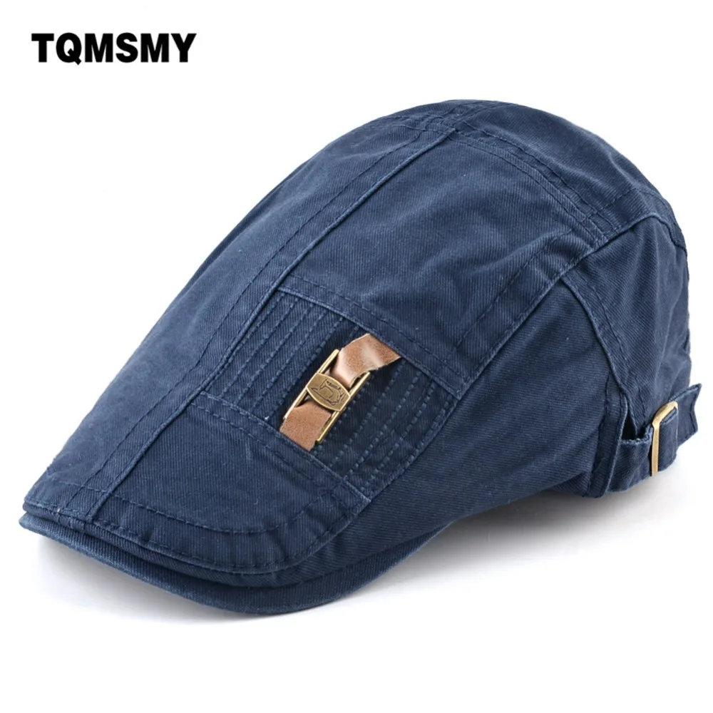 Зимние береты TQMSMY из 100% хлопка винтажный Британский однотонный металлический