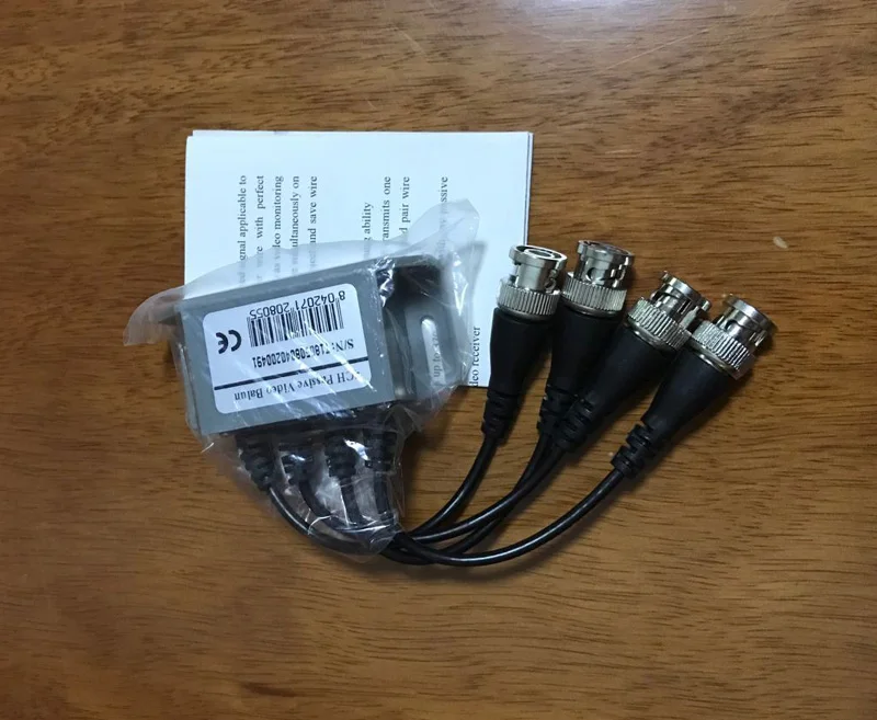 4CH HD Passive Video Balun Transceiver BNC To UTP RJ45 CCTV Via Twisted Pairs for AHD TVI CVI Camera DVR System | Безопасность и