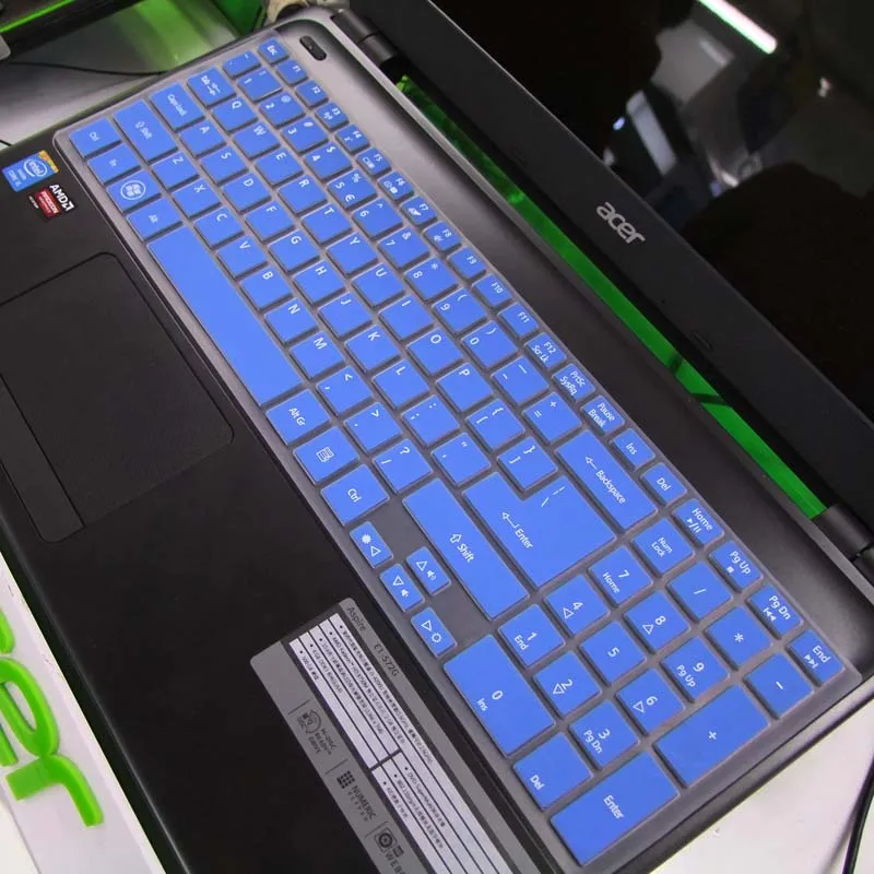 blue Для acer Aspire V3-771G E5-572g ES1-531 EX2519 EK-571G 5830t 5830TG 15 дюймов покрытие для клавиатуры ноутбука защитная пленка протектор - Цвет: blue