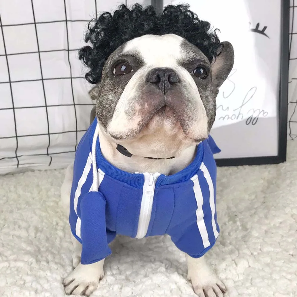 Крутая Спортивная одежда для собак Pitbull толстовка с капюшоном Nunchakus флисовое