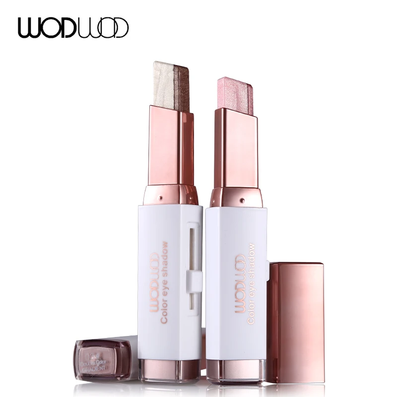 Wodwod Brand Double Color Eye Shadow Stick Glitter Eyeshadow Pencil Nude Shimmer Makeup Cream Smooth Texture Pigment |