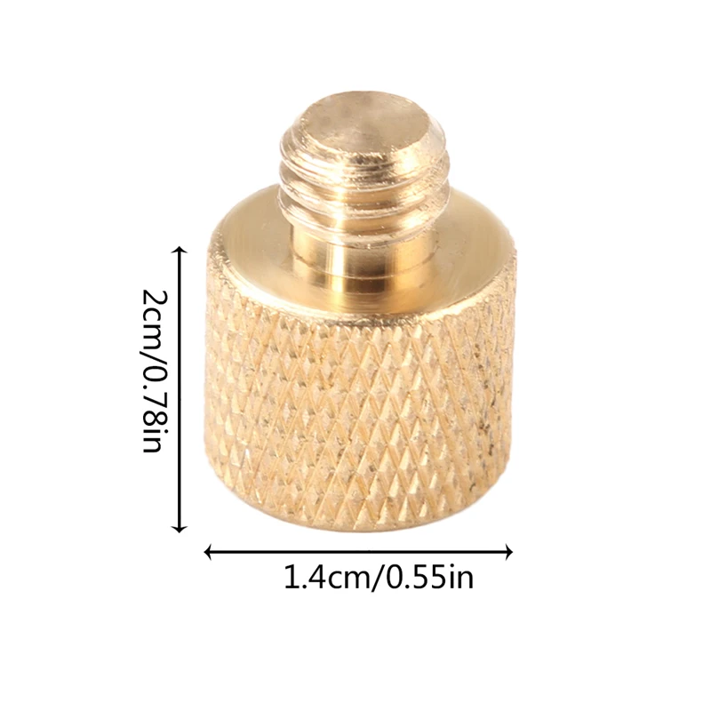 

New 3/8 Inch To 1/4 Inch Tripod Thread Reducer Adapter Brass Copper