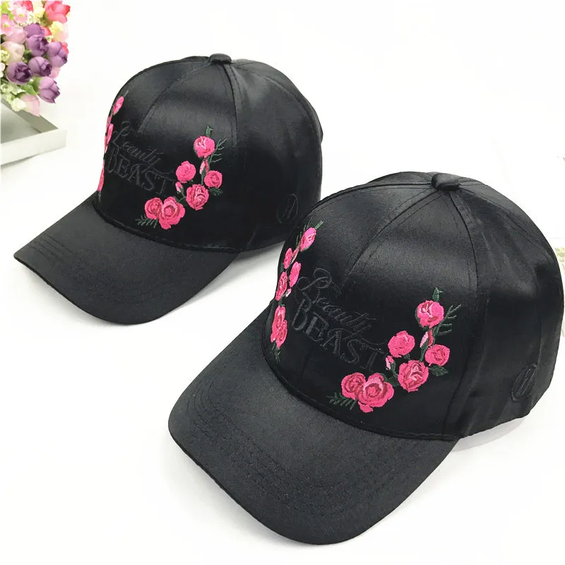 Корейская бейсбольная Кепка с вышивкой надписью из шелка и сатина женская летняя