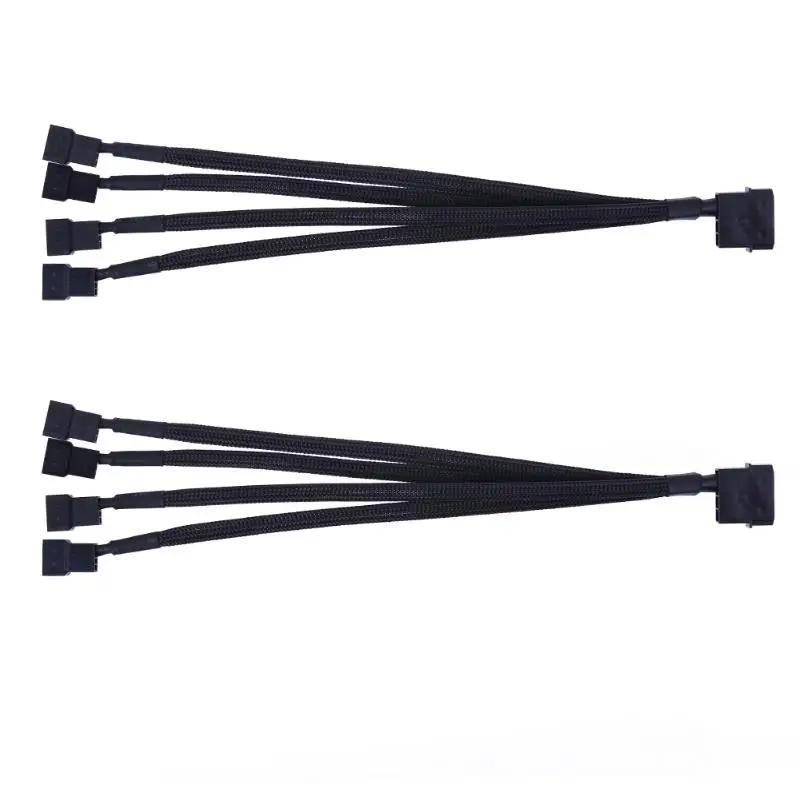 Горячая продажа 2 шт 4pin IDE Molex к 4 портам 3Pin/4Pin PC охлаждающий вентилятор кабель