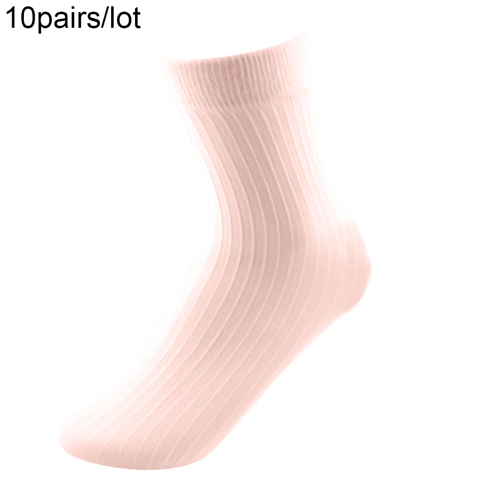 10 пар/компл. Calcetines из мягкой дышащей ткани в полоску, Meia, Карамельный цвет эластичные носки для девочек и мальчиков со носки до лодыжки, Skarpetki