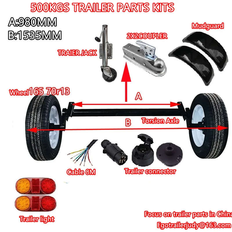 

Ego trailer 500KGS , A = 980 B: 1535