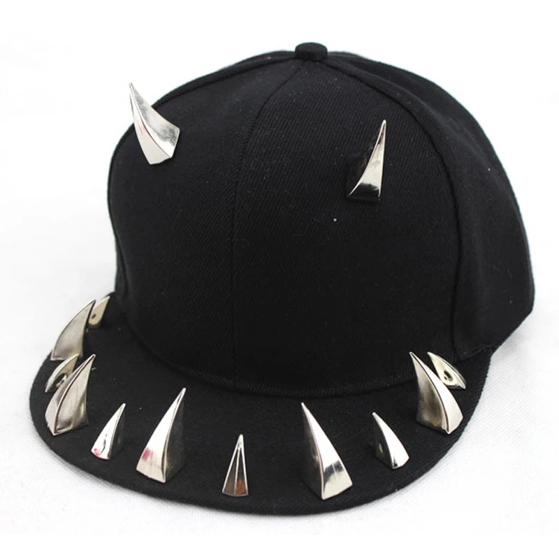 Новинка бык рога Snapback кепки s мужские Панк бейсболки s женские Панк Рога кепки хип-хоп бейсболки для мужчин и женщин Мода