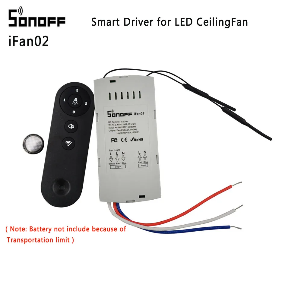 Sonoff iFan02 вентилятор Smart коммутатора преобразовывают светодиодный потолочный к Fan