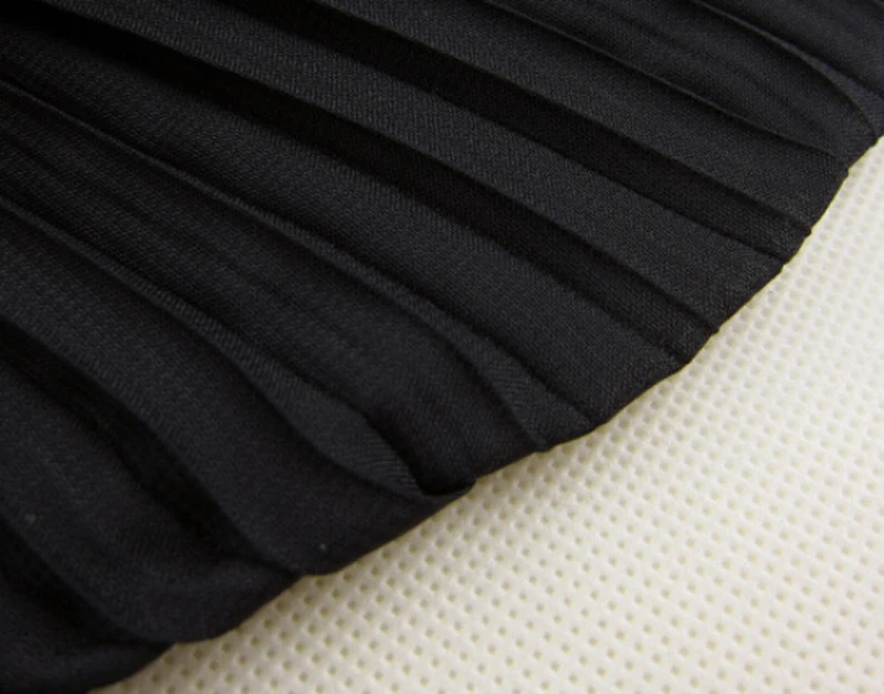 

3 Meters Width 150CM 59" 120D Black Ruffled Pleated Crumple Tulle Chiffon Lace Fabric Solid Dress Clothes Materials LS12