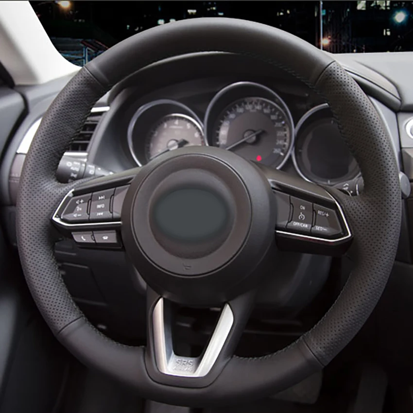 Чехлы рулевого колеса автомобиля чехол для Mazda 3 Axela 6 Atenza чехлы 2018-2019 г. CX-3 2017-2019 В.