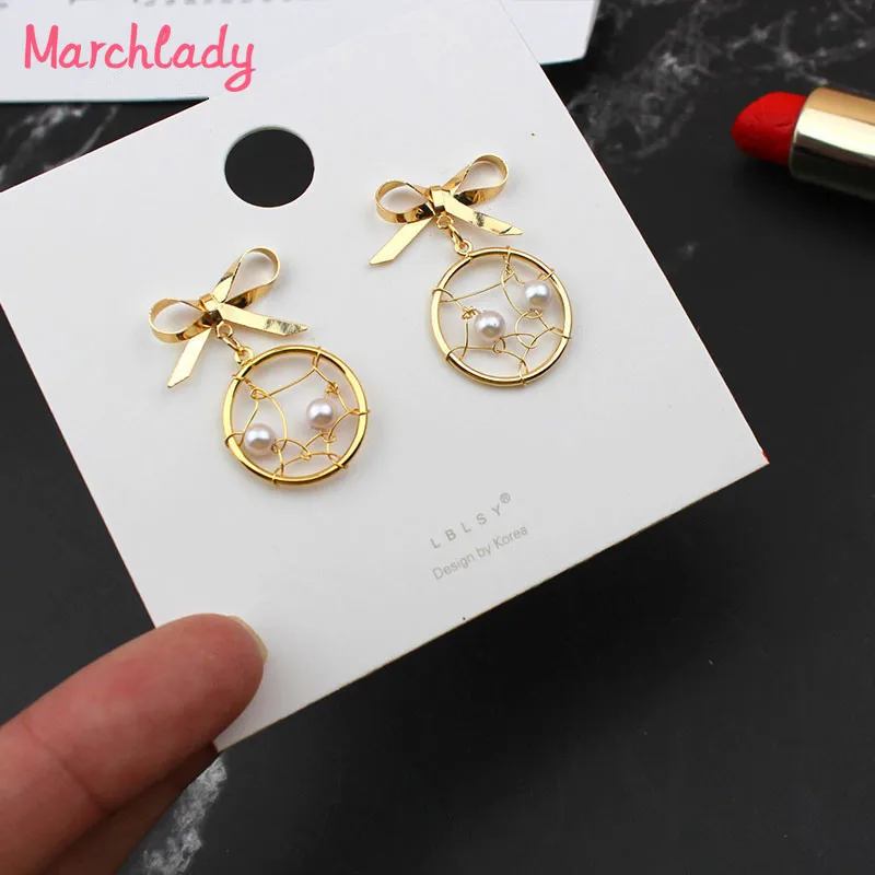 Brand Fashion Earrings For Women Zinc Alloy Gold Color Bowknot Lovely Korean Design Elegant Long Dangle Earring Aliexpress | Украшения и